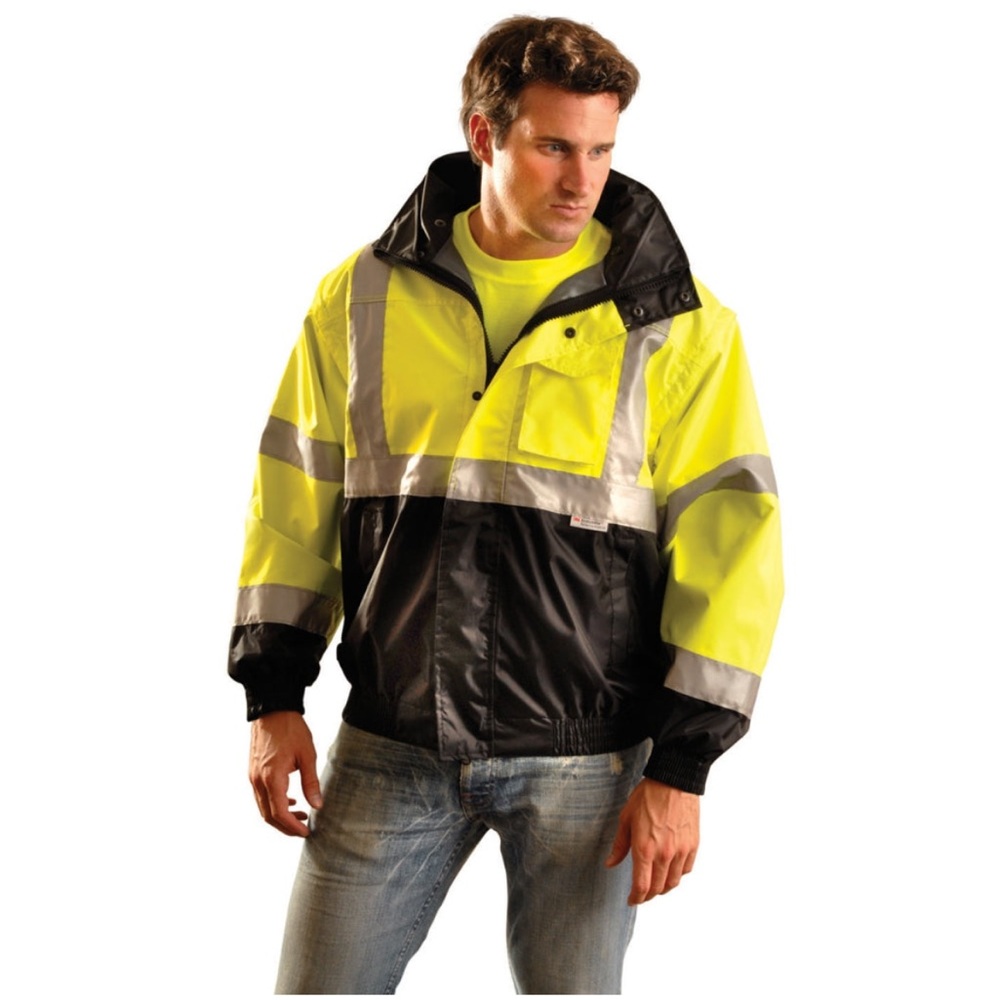 OccuNomix Premium 4-In-1 Black Bottom Bomber Jacket -- Type R Class 3